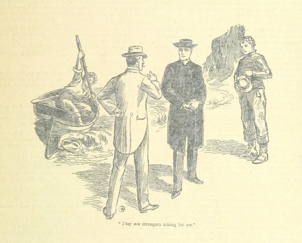 An illustration from Thrilling Life Stories for the Masses, 1892, leaf 223