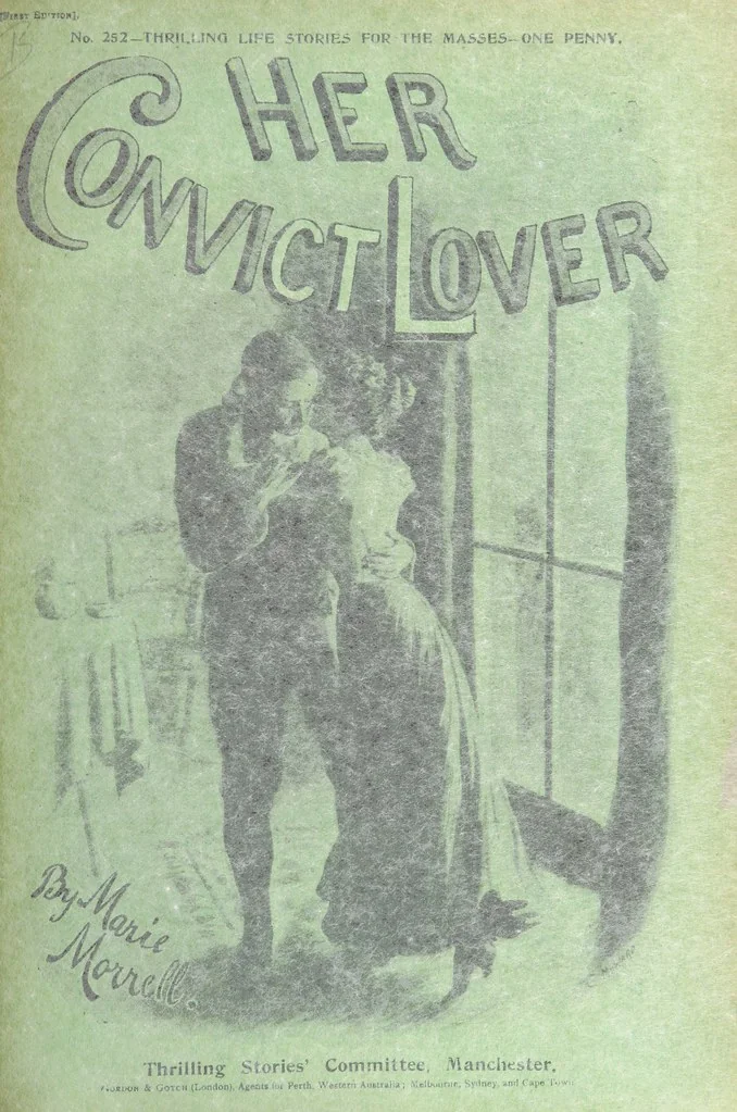 An illustration from Thrilling Life Stories for the Masses, 1892, leaf 27