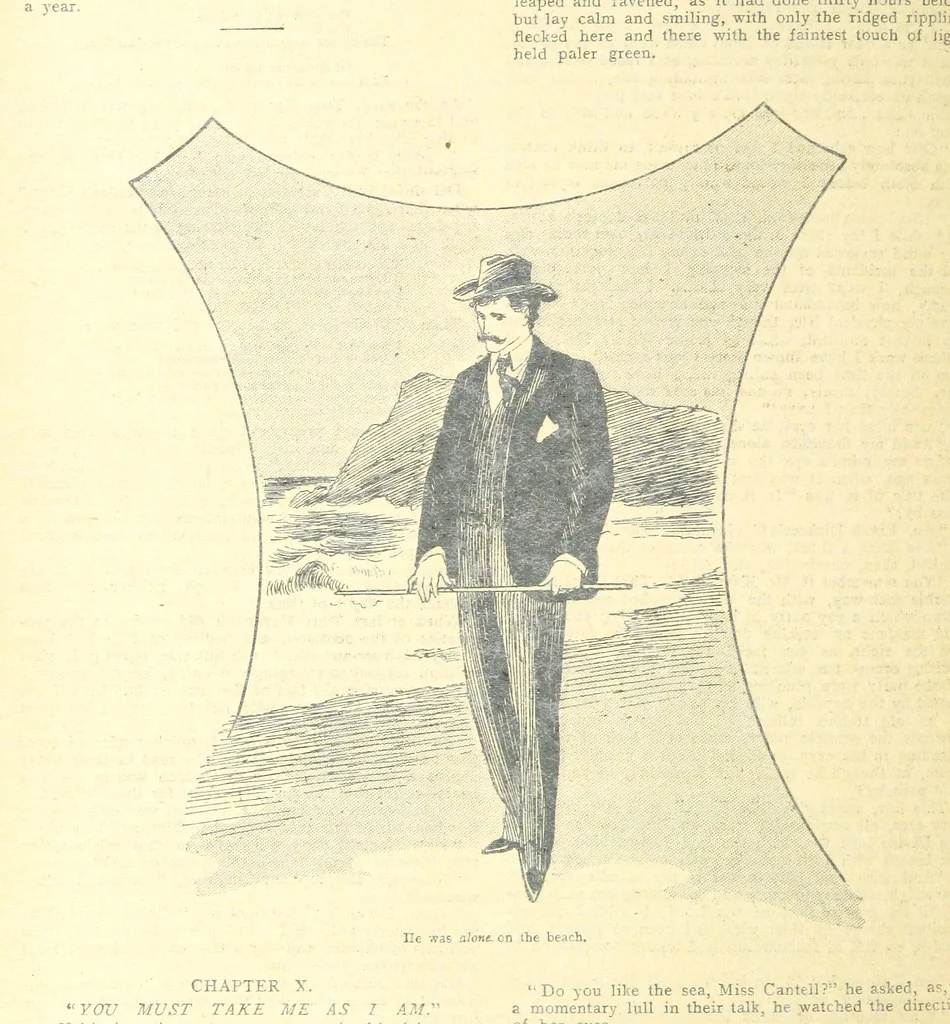 An illustration from Thrilling Life Stories for the Masses, 1892, leaf 282
