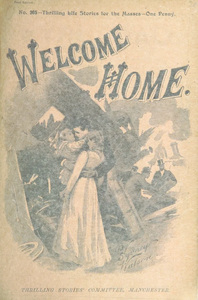 An illustration from Thrilling Life Stories for the Masses, 1892, leaf 287