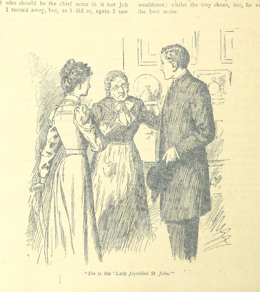 An illustration from Thrilling Life Stories for the Masses, 1892, leaf 322