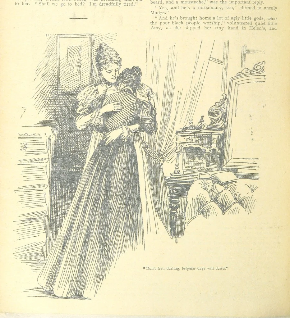 An illustration from Thrilling Life Stories for the Masses, 1892, leaf 332