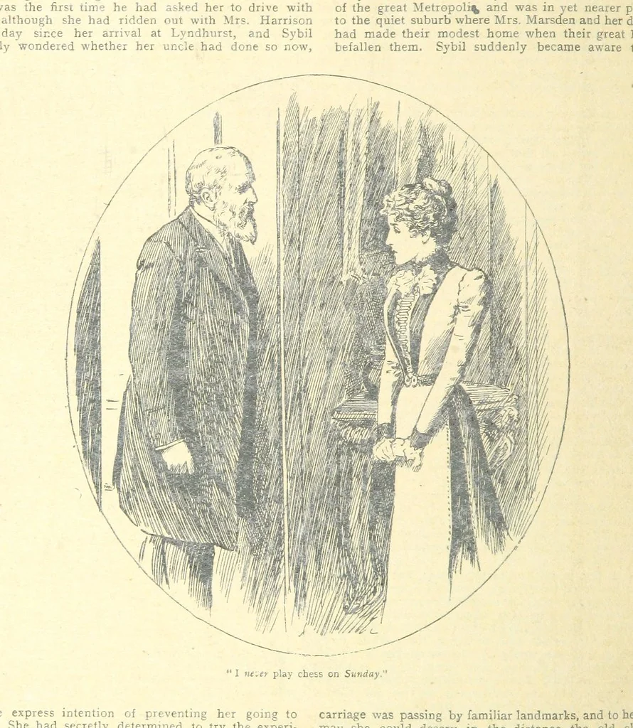 An illustration from Thrilling Life Stories for the Masses, 1892, leaf 336