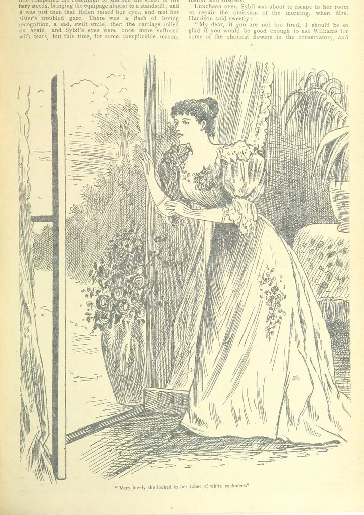 An illustration from Thrilling Life Stories for the Masses, 1892, leaf 337