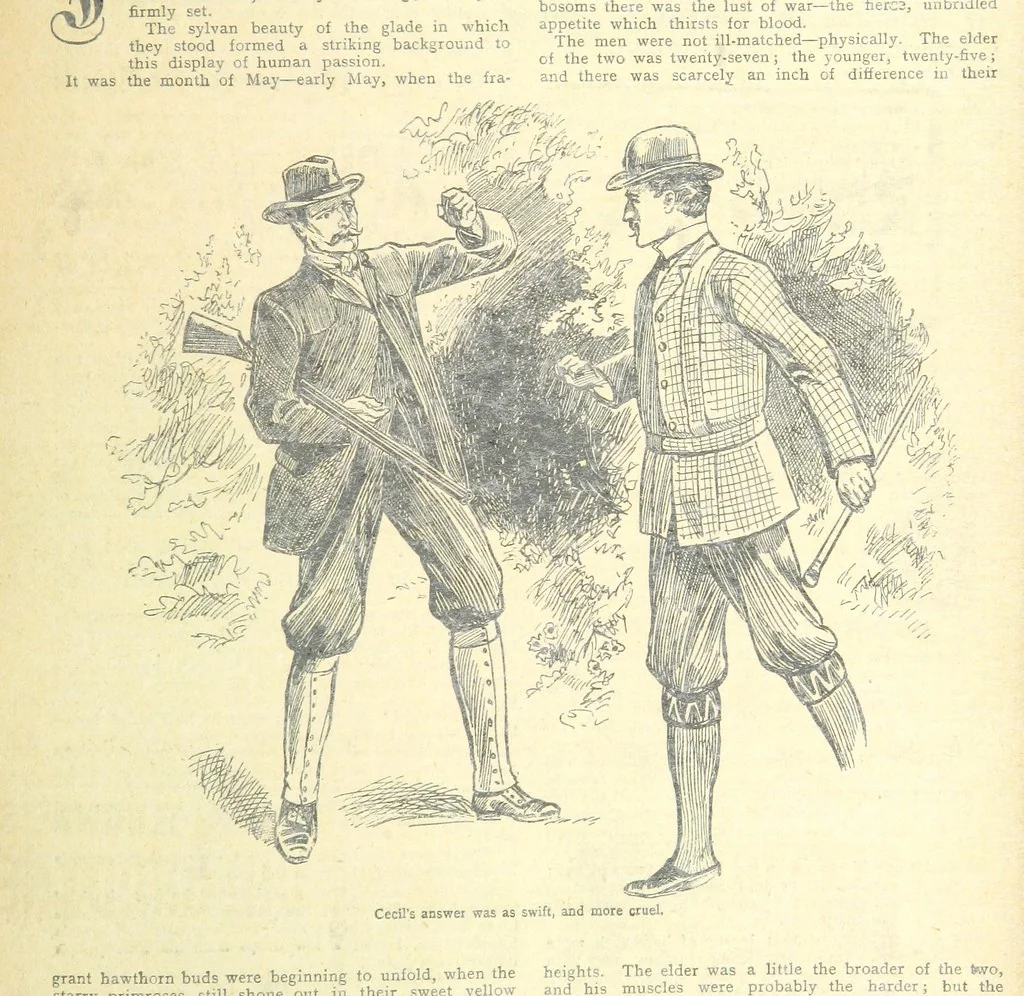 An illustration from Thrilling Life Stories for the Masses, 1892, leaf 369