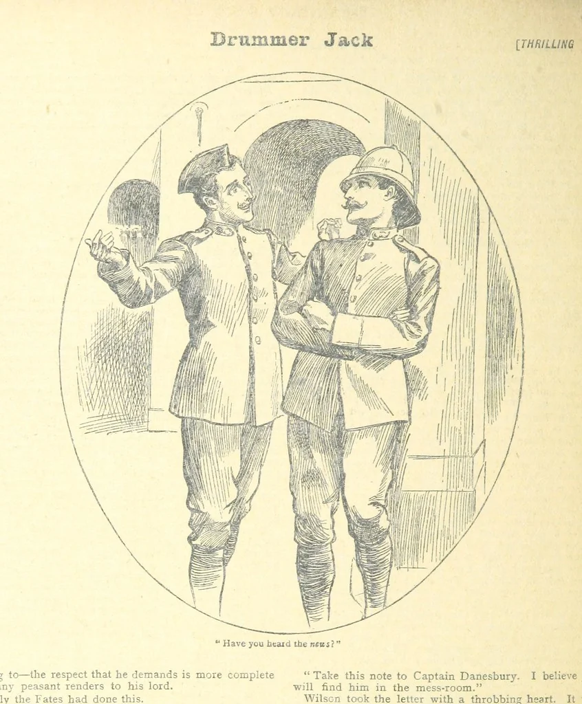 An illustration from Thrilling Life Stories for the Masses, 1892, leaf 372