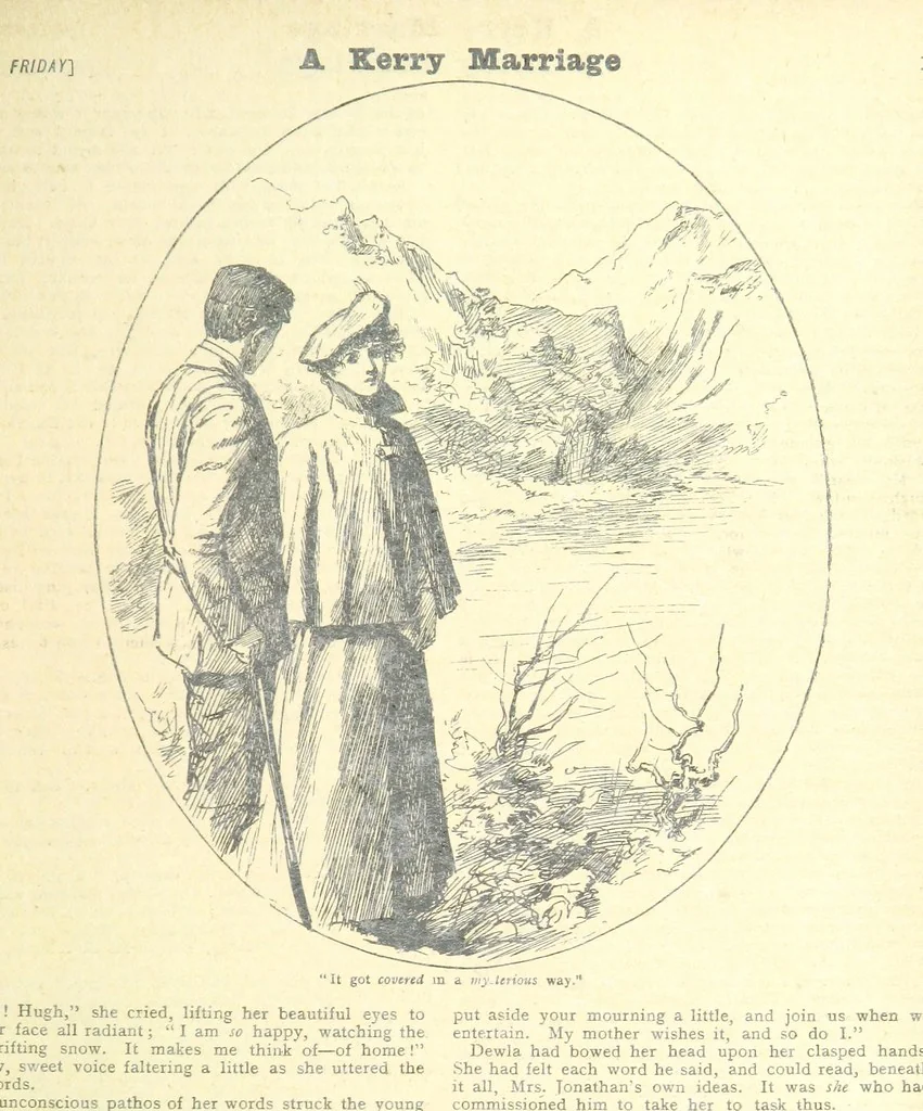 An illustration from Thrilling Life Stories for the Masses, 1892, leaf 401
