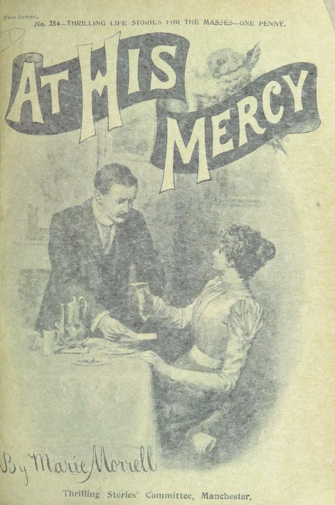 An illustration from Thrilling Life Stories for the Masses, 1892, leaf 67