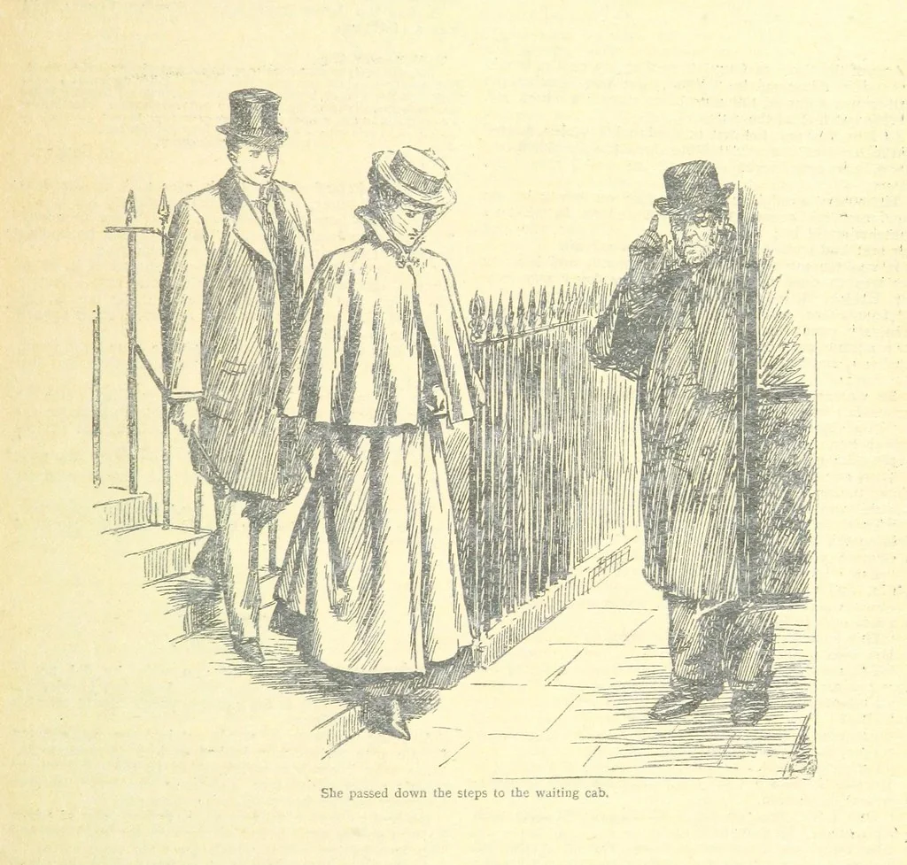 An illustration from Thrilling Life Stories for the Masses, 1892, leaf 75