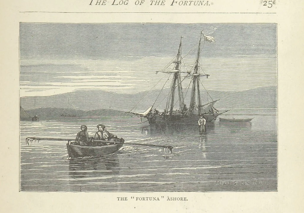 An illustration from The Log of the Fortuna: a cruise in Chinese Waters. Containing tales of adventure in foreign climes, by sea and by shore. [With illustrations, 1870, leaf 37