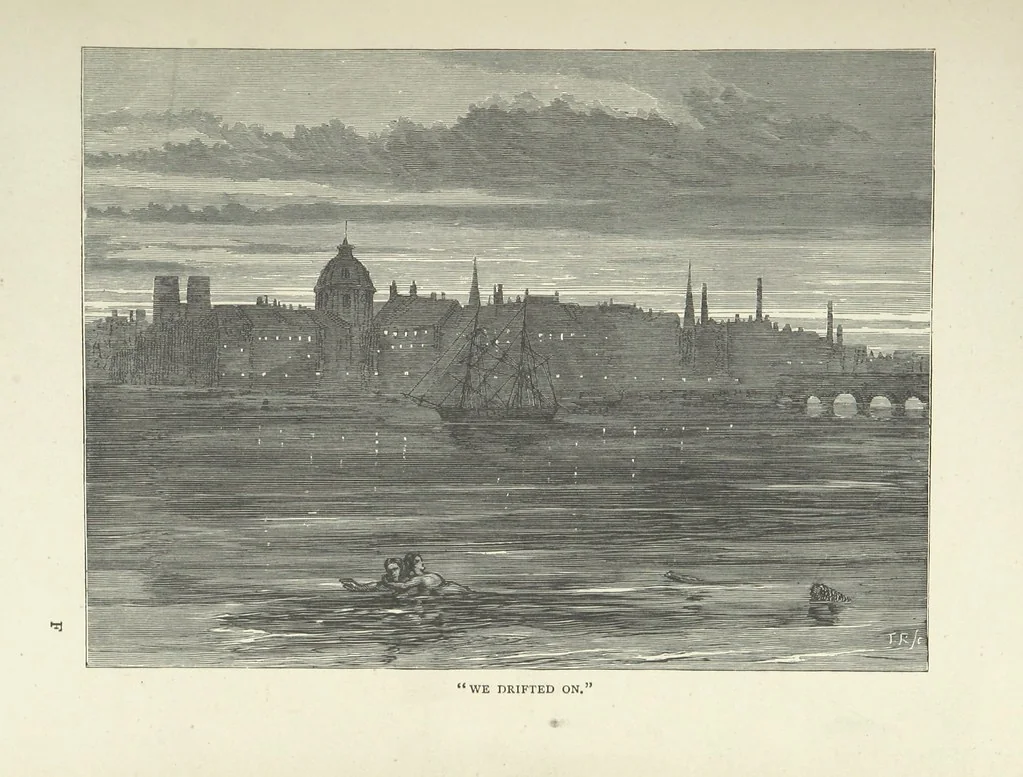 An illustration from The Log of the Fortuna: a cruise in Chinese Waters. Containing tales of adventure in foreign climes, by sea and by shore. [With illustrations, 1870, leaf 77