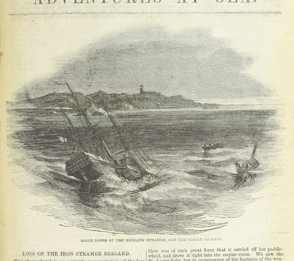 An illustration from Tales of Shipwrecks and Adventures at Sea: ... with celebrated voyages, amusing tales ... and ... anecdotes. Illustrated with ... engravings ... Edited by J. L. No. 1-59, 1846, leaf 17