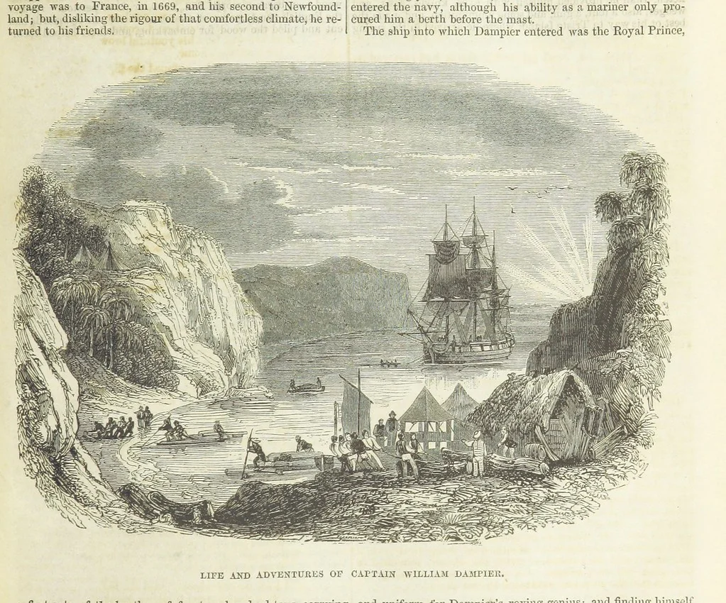An illustration from Tales of Shipwrecks and Adventures at Sea: ... with celebrated voyages, amusing tales ... and ... anecdotes. Illustrated with ... engravings ... Edited by J. L. No. 1-59, 1846, leaf 177