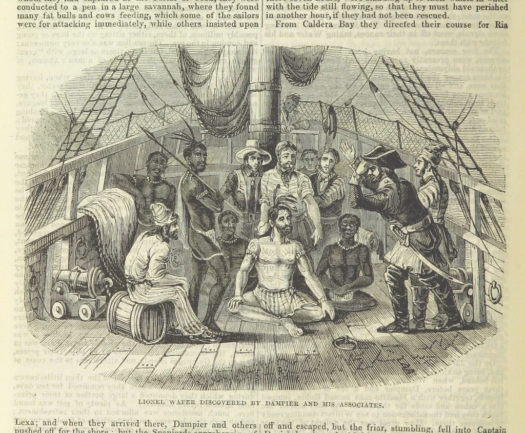 An illustration from Tales of Shipwrecks and Adventures at Sea: ... with celebrated voyages, amusing tales ... and ... anecdotes. Illustrated with ... engravings ... Edited by J. L. No. 1-59, 1846, leaf 184
