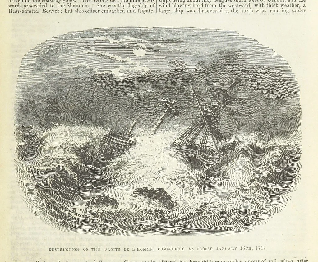 An illustration from Tales of Shipwrecks and Adventures at Sea: ... with celebrated voyages, amusing tales ... and ... anecdotes. Illustrated with ... engravings ... Edited by J. L. No. 1-59, 1846, leaf 193