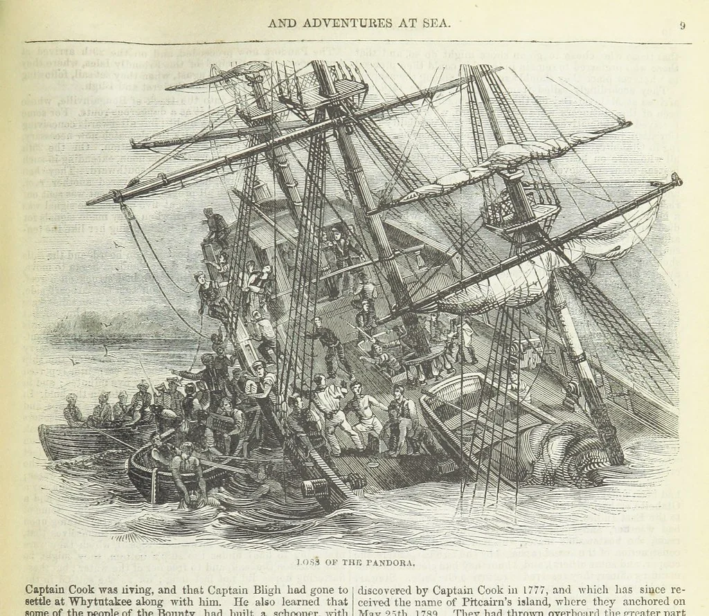 An illustration from Tales of Shipwrecks and Adventures at Sea: ... with celebrated voyages, amusing tales ... and ... anecdotes. Illustrated with ... engravings ... Edited by J. L. No. 1-59, 1846, leaf 25