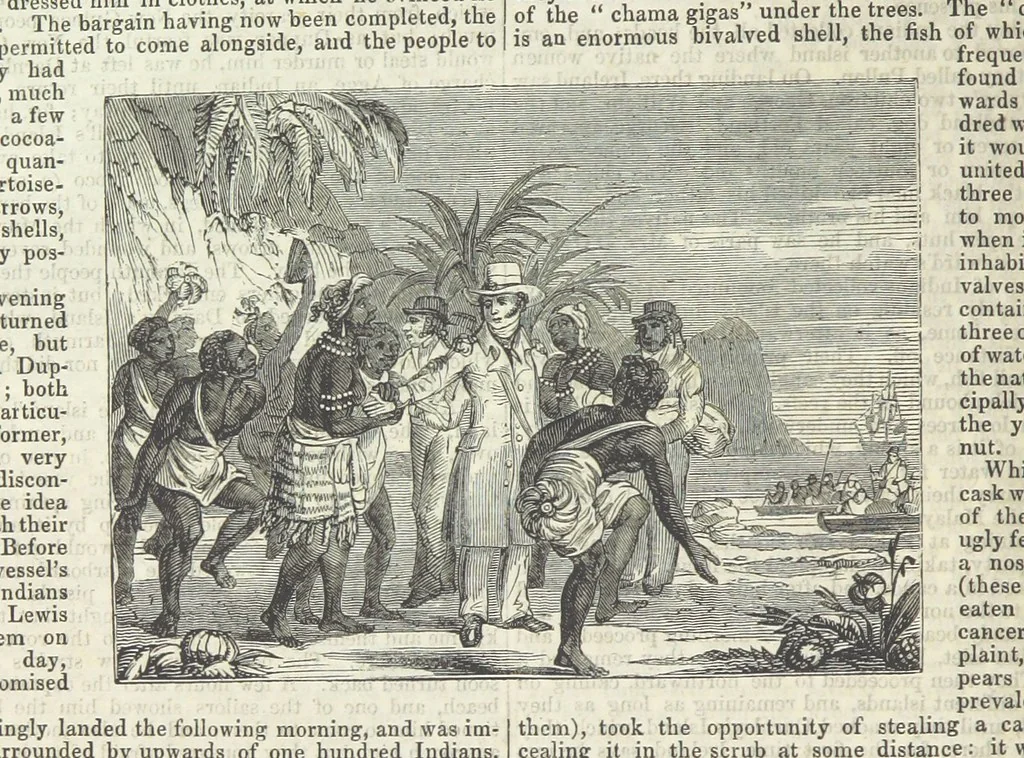 An illustration from Tales of Shipwrecks and Adventures at Sea: ... with celebrated voyages, amusing tales ... and ... anecdotes. Illustrated with ... engravings ... Edited by J. L. No. 1-59, 1846, leaf 268