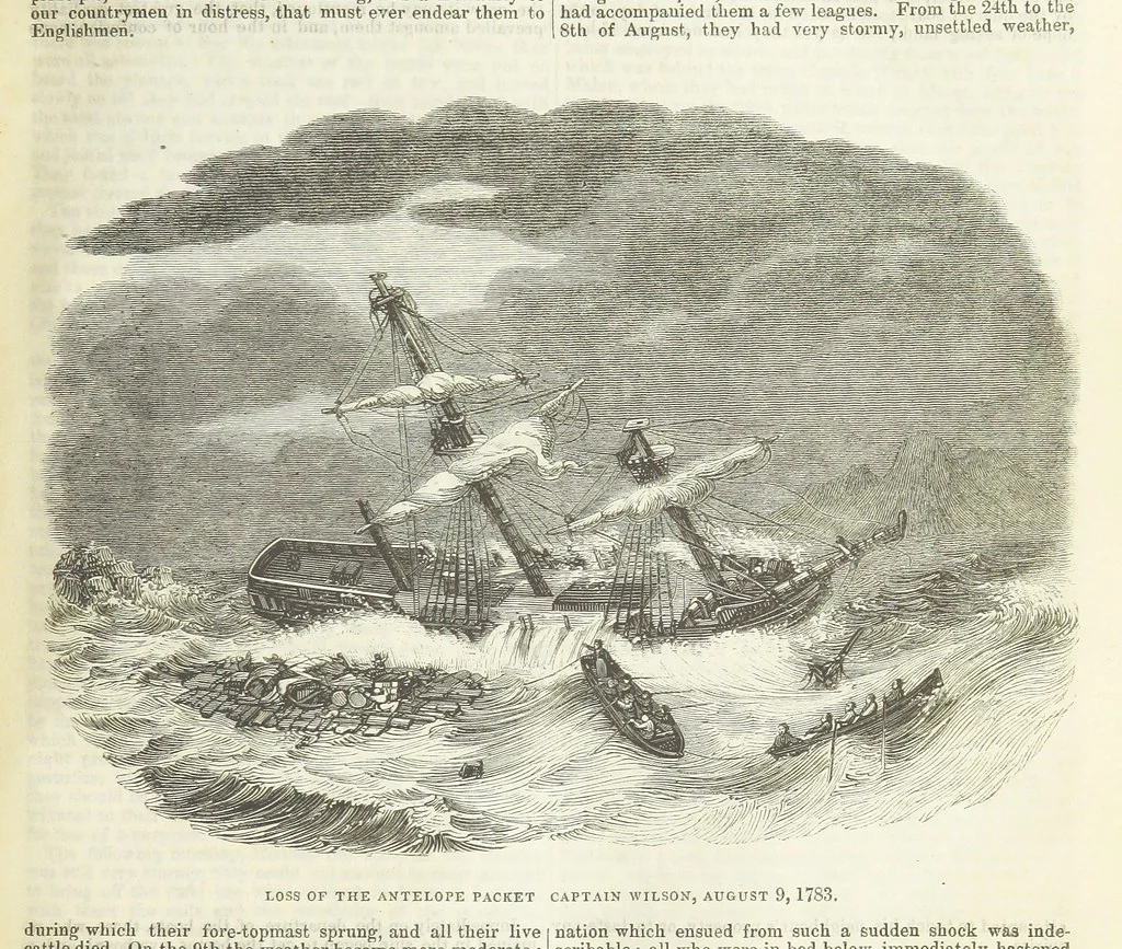 An illustration from Tales of Shipwrecks and Adventures at Sea: ... with celebrated voyages, amusing tales ... and ... anecdotes. Illustrated with ... engravings ... Edited by J. L. No. 1-59, 1846, leaf 273