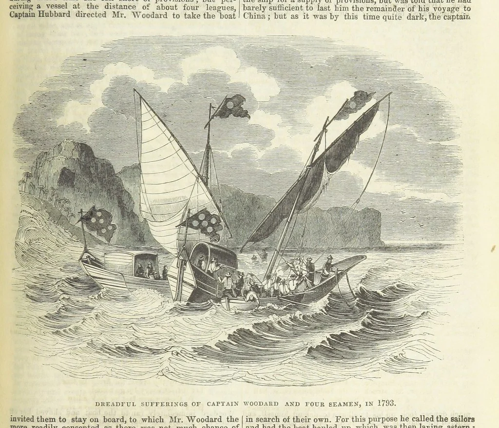 An illustration from Tales of Shipwrecks and Adventures at Sea: ... with celebrated voyages, amusing tales ... and ... anecdotes. Illustrated with ... engravings ... Edited by J. L. No. 1-59, 1846, leaf 353