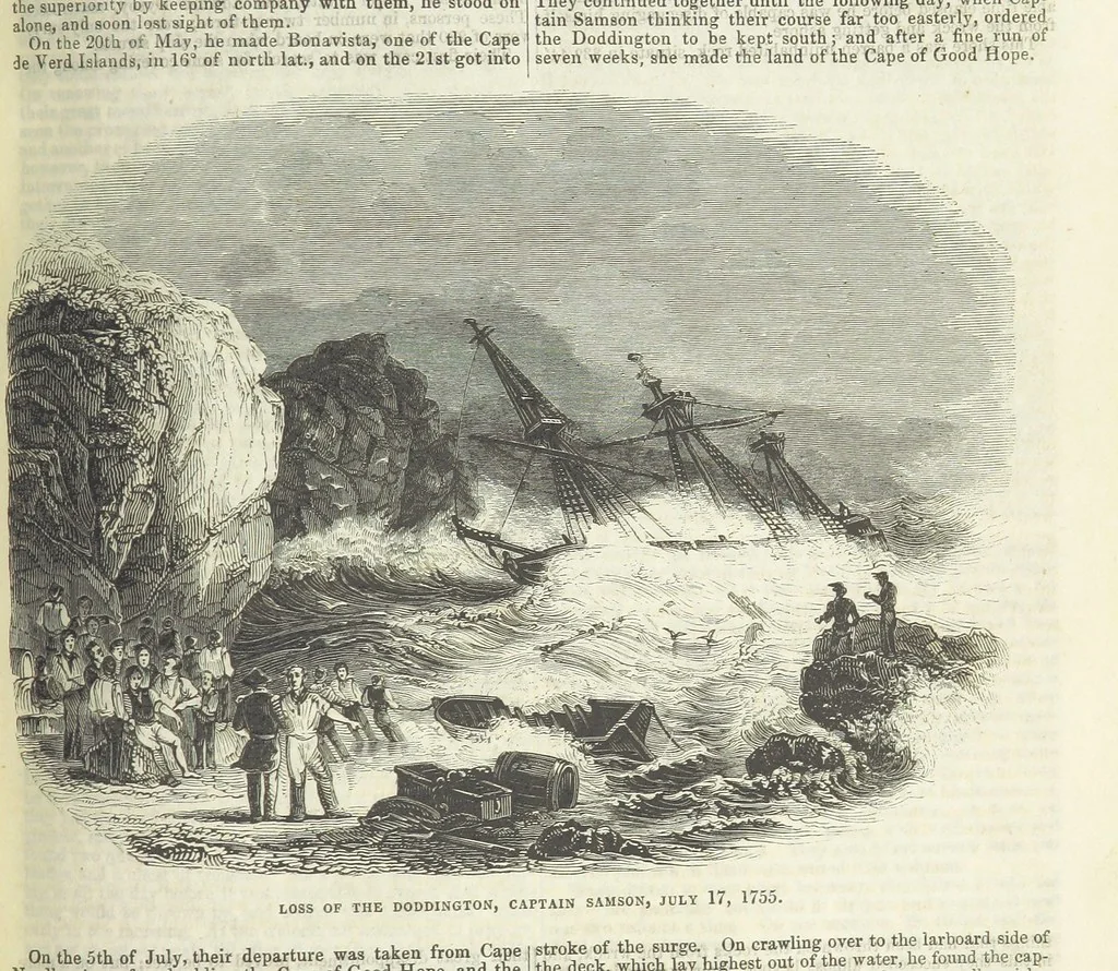 An illustration from Tales of Shipwrecks and Adventures at Sea: ... with celebrated voyages, amusing tales ... and ... anecdotes. Illustrated with ... engravings ... Edited by J. L. No. 1-59, 1846, leaf 449
