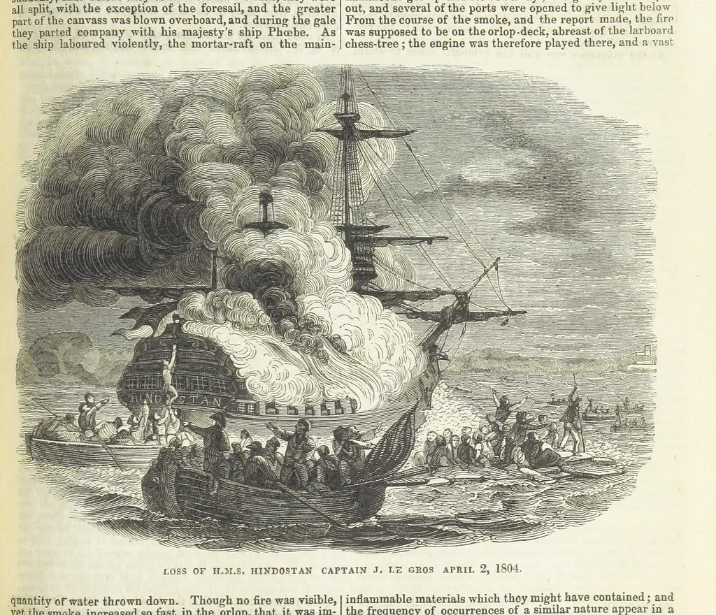 An illustration from Tales of Shipwrecks and Adventures at Sea: ... with celebrated voyages, amusing tales ... and ... anecdotes. Illustrated with ... engravings ... Edited by J. L. No. 1-59, 1846, leaf 465