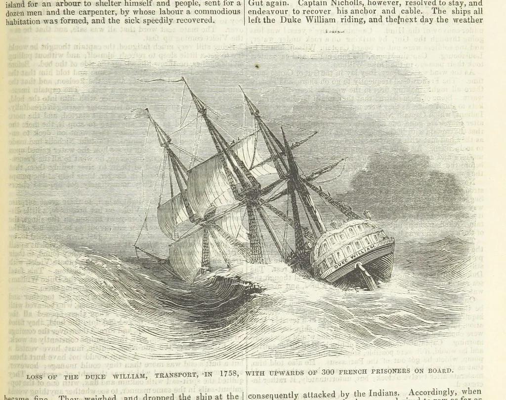 An illustration from Tales of Shipwrecks and Adventures at Sea: ... with celebrated voyages, amusing tales ... and ... anecdotes. Illustrated with ... engravings ... Edited by J. L. No. 1-59, 1846, leaf 617