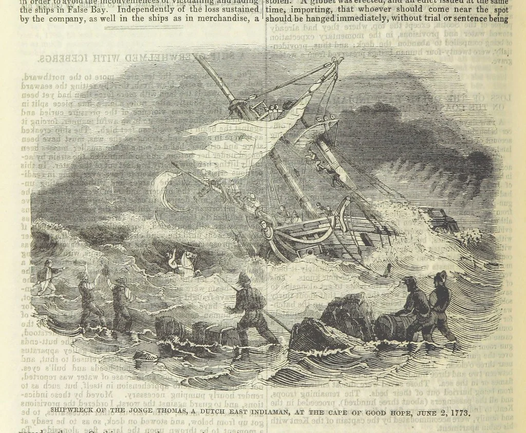 An illustration from Tales of Shipwrecks and Adventures at Sea: ... with celebrated voyages, amusing tales ... and ... anecdotes. Illustrated with ... engravings ... Edited by J. L. No. 1-59, 1846, leaf 632
