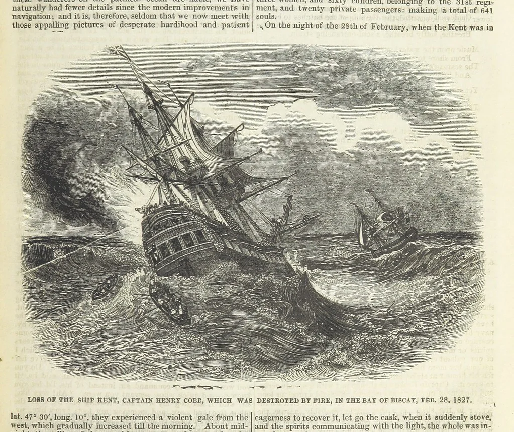 An illustration from Tales of Shipwrecks and Adventures at Sea: ... with celebrated voyages, amusing tales ... and ... anecdotes. Illustrated with ... engravings ... Edited by J. L. No. 1-59, 1846, leaf 65