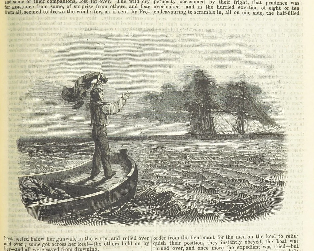 An illustration from Tales of Shipwrecks and Adventures at Sea: ... with celebrated voyages, amusing tales ... and ... anecdotes. Illustrated with ... engravings ... Edited by J. L. No. 1-59, 1846, leaf 665