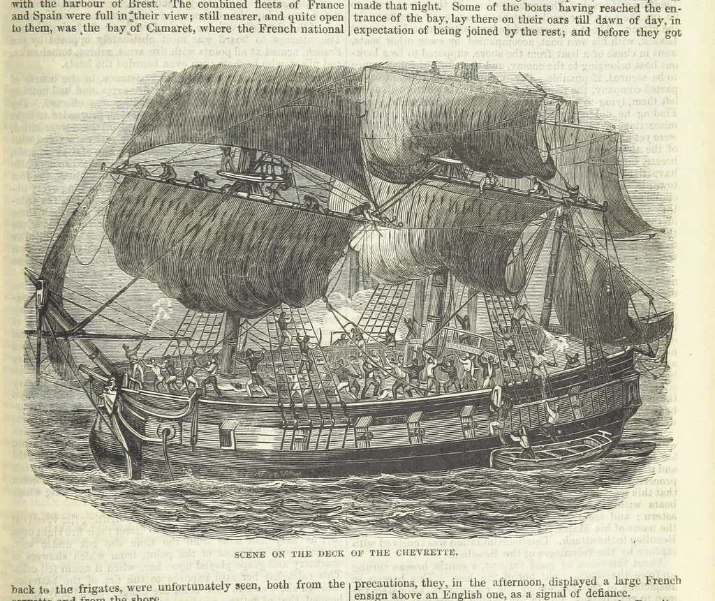 An illustration from Tales of Shipwrecks and Adventures at Sea: ... with celebrated voyages, amusing tales ... and ... anecdotes. Illustrated with ... engravings ... Edited by J. L. No. 1-59, 1846, leaf 681