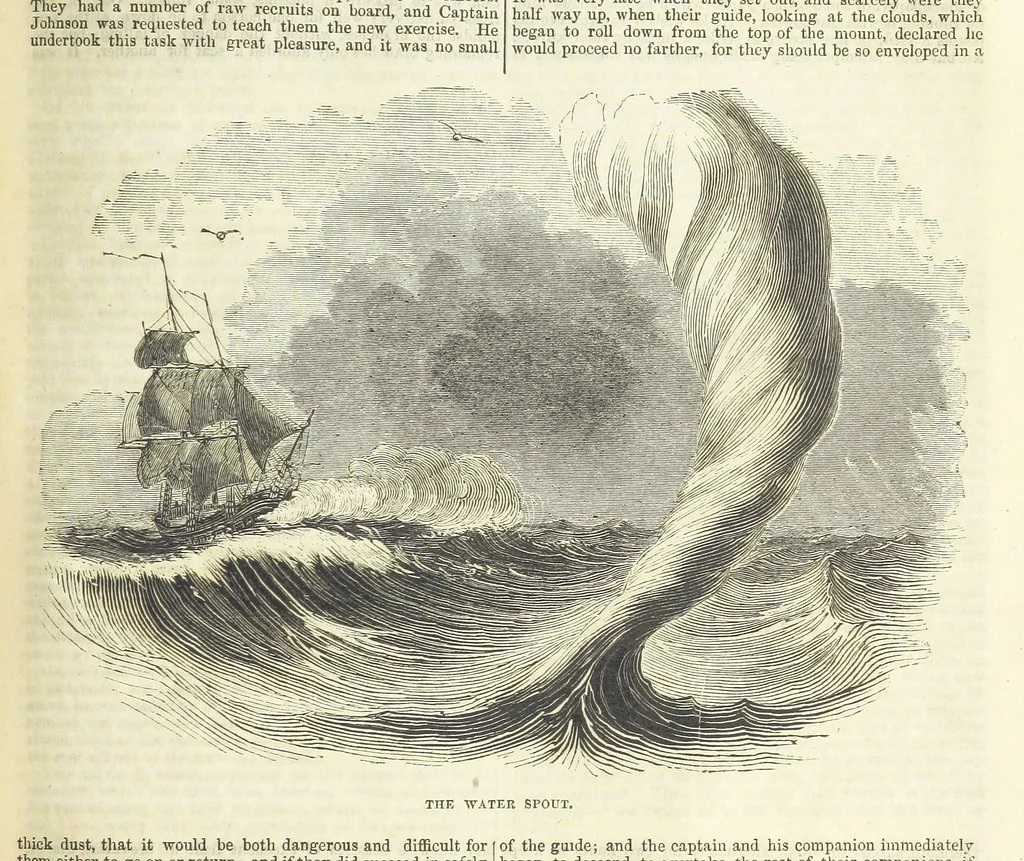 An illustration from Tales of Shipwrecks and Adventures at Sea: ... with celebrated voyages, amusing tales ... and ... anecdotes. Illustrated with ... engravings ... Edited by J. L. No. 1-59, 1846, leaf 705