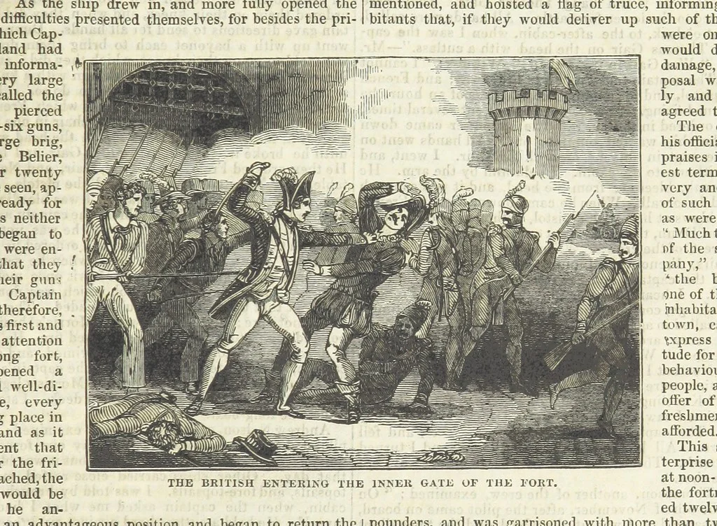 An illustration from Tales of Shipwrecks and Adventures at Sea: ... with celebrated voyages, amusing tales ... and ... anecdotes. Illustrated with ... engravings ... Edited by J. L. No. 1-59, 1846, leaf 713