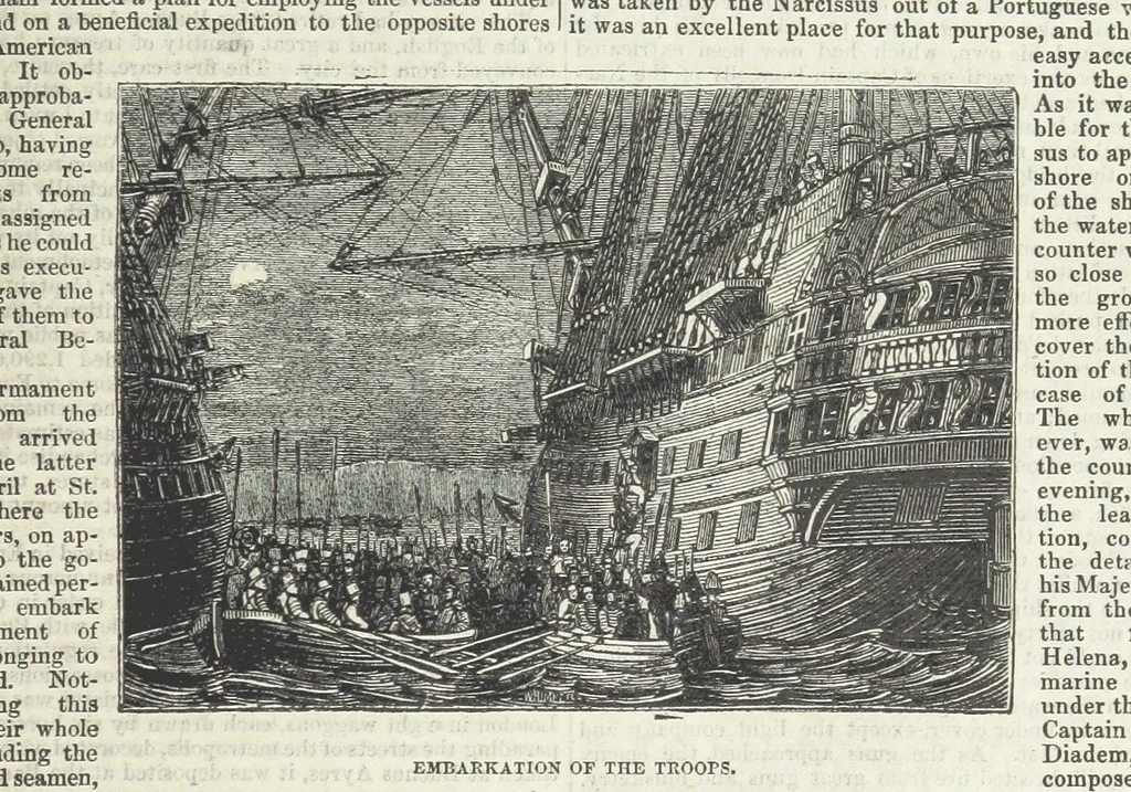 An illustration from Tales of Shipwrecks and Adventures at Sea: ... with celebrated voyages, amusing tales ... and ... anecdotes. Illustrated with ... engravings ... Edited by J. L. No. 1-59, 1846, leaf 757