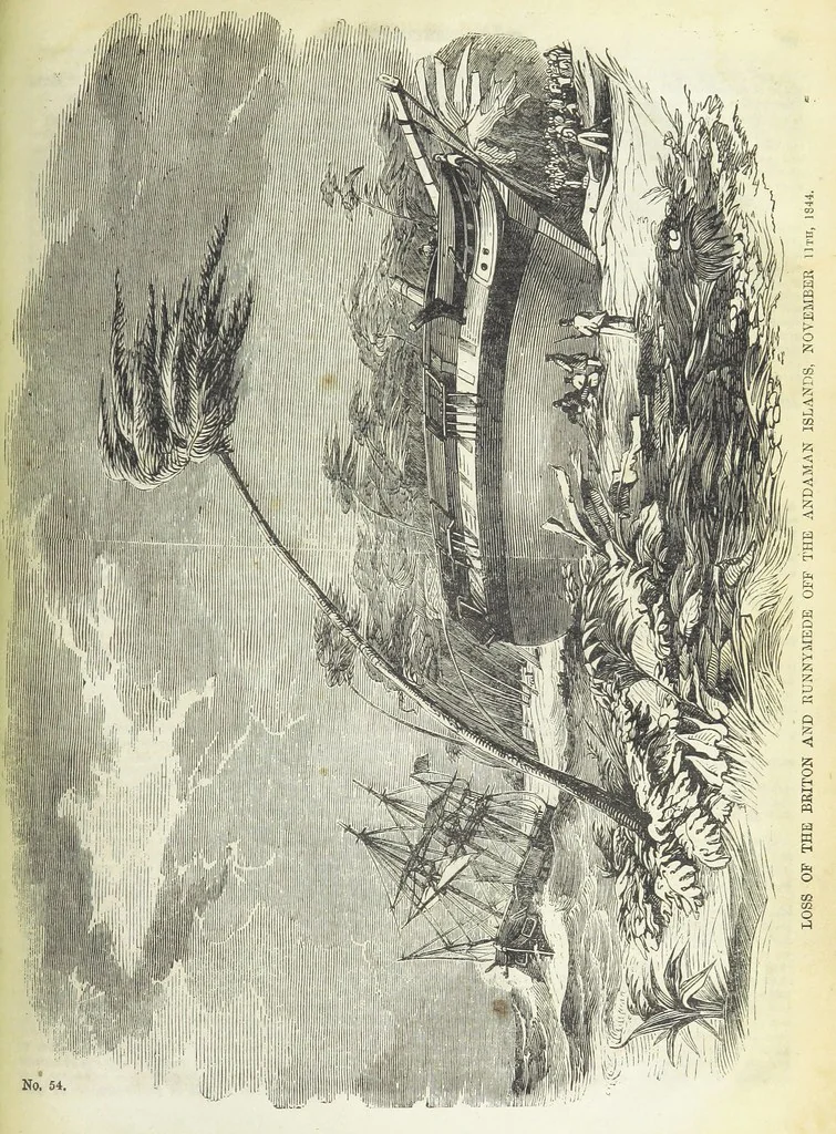 An illustration from Tales of Shipwrecks and Adventures at Sea: ... with celebrated voyages, amusing tales ... and ... anecdotes. Illustrated with ... engravings ... Edited by J. L. No. 1-59, 1846, leaf 865