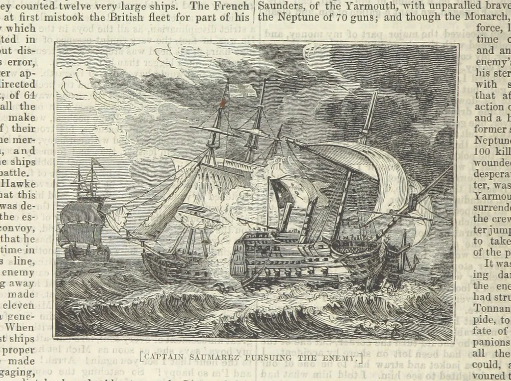 An illustration from Tales of Shipwrecks and Adventures at Sea: ... with celebrated voyages, amusing tales ... and ... anecdotes. Illustrated with ... engravings ... Edited by J. L. No. 1-59, 1846, leaf 904