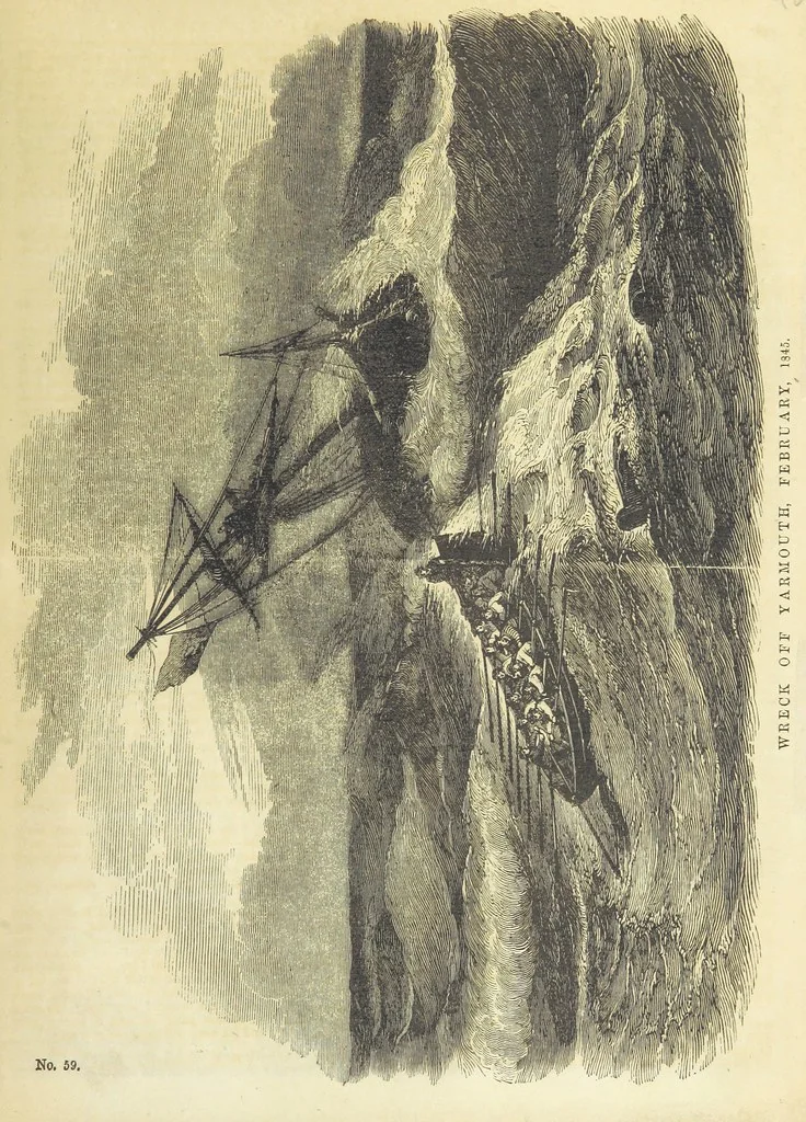 An illustration from Tales of Shipwrecks and Adventures at Sea: ... with celebrated voyages, amusing tales ... and ... anecdotes. Illustrated with ... engravings ... Edited by J. L. No. 1-59, 1846, leaf 945
