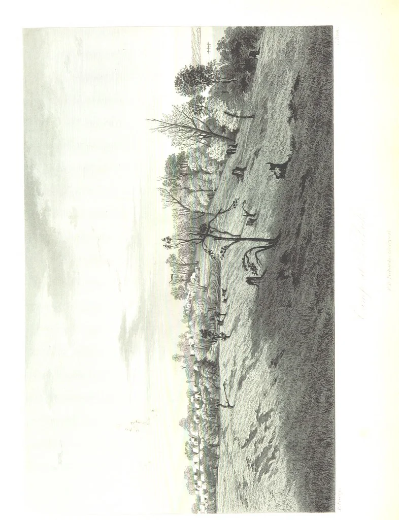 An illustration from Route from Liverpool to Great Salt Lake Valley illustrated ... from sketches ... by Frederick Piercy, and containing a map of the overland portion of the journey. Edited by J. Linforth. [With plates, including portraits, 1855, leaf 122