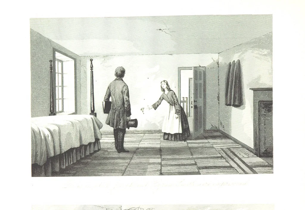 An illustration from Route from Liverpool to Great Salt Lake Valley illustrated ... from sketches ... by Frederick Piercy, and containing a map of the overland portion of the journey. Edited by J. Linforth. [With plates, including portraits, 1855, leaf 160