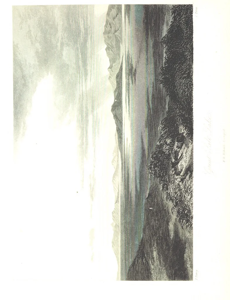 An illustration from Route from Liverpool to Great Salt Lake Valley illustrated ... from sketches ... by Frederick Piercy, and containing a map of the overland portion of the journey. Edited by J. Linforth. [With plates, including portraits, 1855, leaf 232