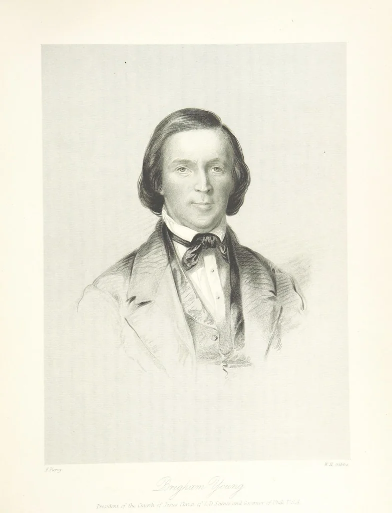 An illustration from Route from Liverpool to Great Salt Lake Valley illustrated ... from sketches ... by Frederick Piercy, and containing a map of the overland portion of the journey. Edited by J. Linforth. [With plates, including portraits, 1855, leaf 241
