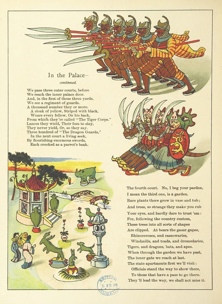 An illustration from John Chinaman. Description versified by R. L, 1891, leaf 30