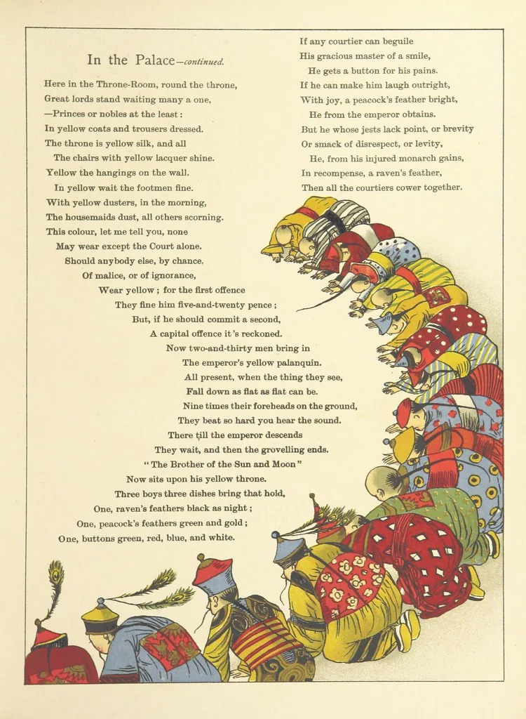 An illustration from John Chinaman. Description versified by R. L, 1891, leaf 31