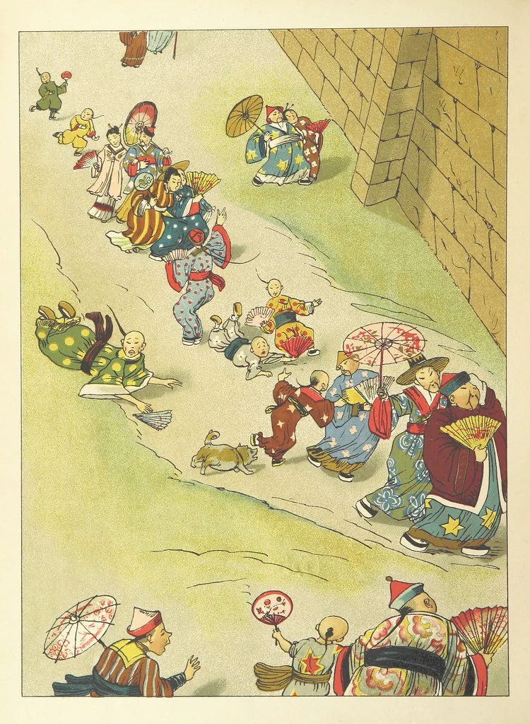 An illustration from John Chinaman. Description versified by R. L, 1891, leaf 6