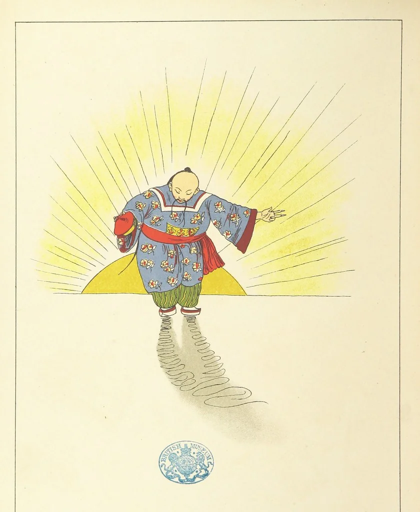 An illustration from John Chinaman. Description versified by R. L, 1891, leaf 8