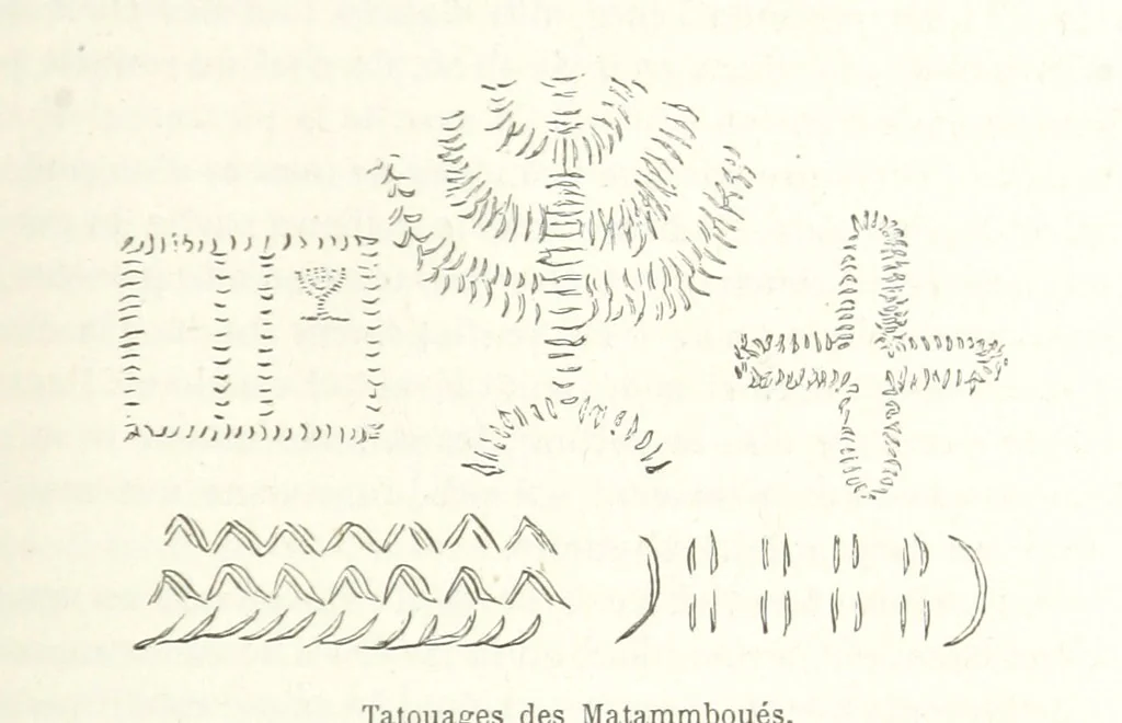 An illustration from Dernier Journal du docteur David Livingstone relatant des explorations et découvertes de 1866 à 1873, suivi du récit de ses derniers moments rédigé d'après le rapport de ... Chouma et Souzi par H. Waller. ... Ouvrage traduit de l'anglais ... par Mme. H. Loreau et contenant 60 gravures et 4 cartes, 1876, leaf 75