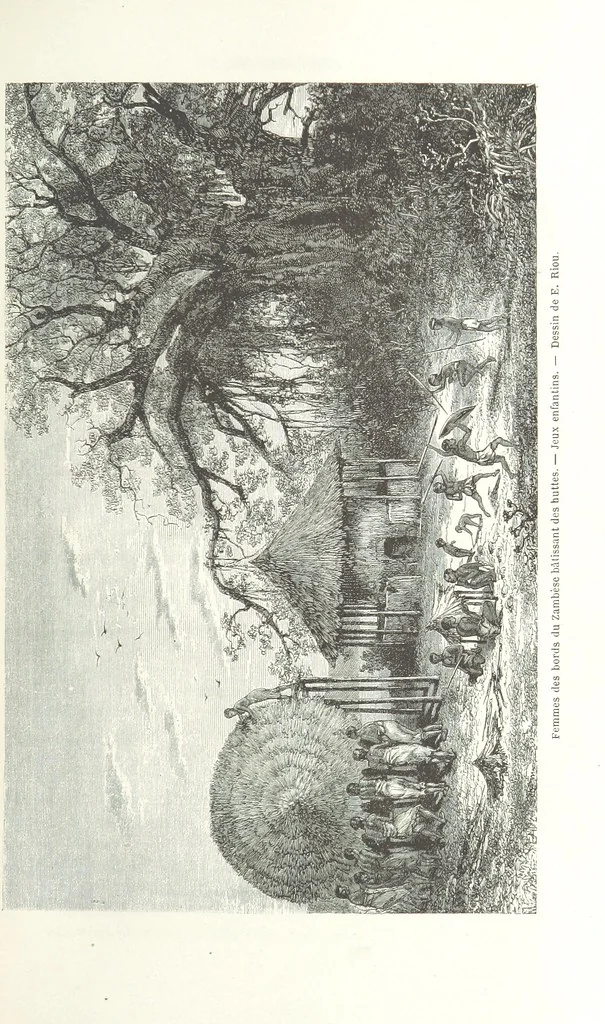An illustration from Explorations du Zambèse et de ses affluents ... Ouvrage traduit de l'Anglais ... par Mme H. Loreau, contenant 47 gravures et 4 cartes, 1866, leaf 323