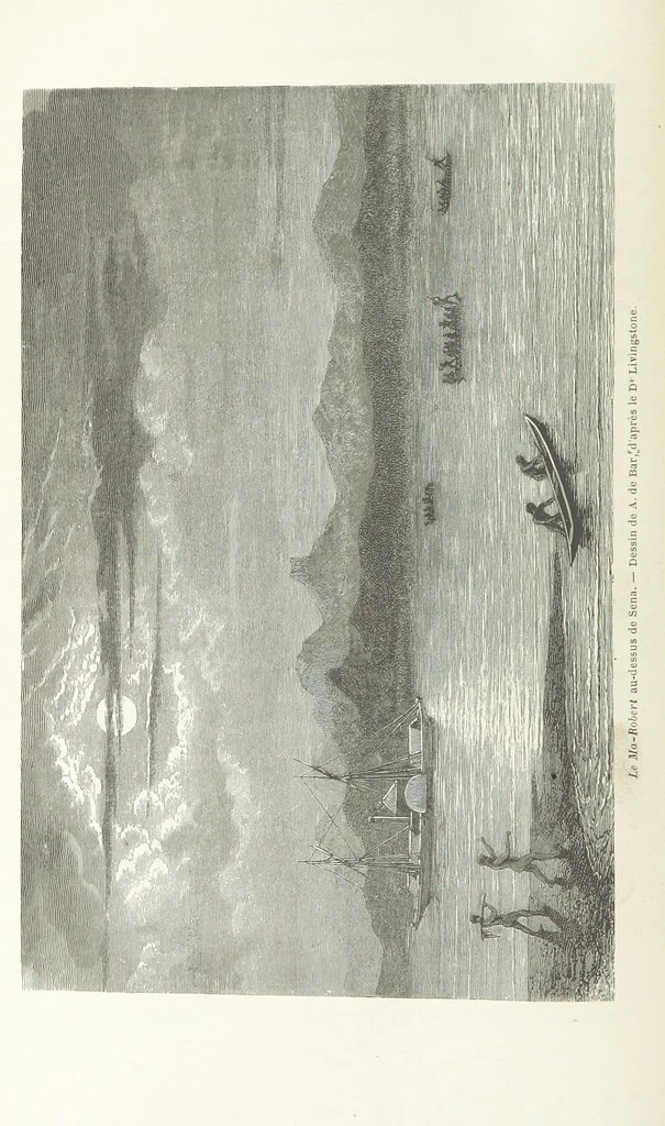 An illustration from Explorations du Zambèse et de ses affluents ... Ouvrage traduit de l'Anglais ... par Mme H. Loreau, contenant 47 gravures et 4 cartes, 1866, leaf 66