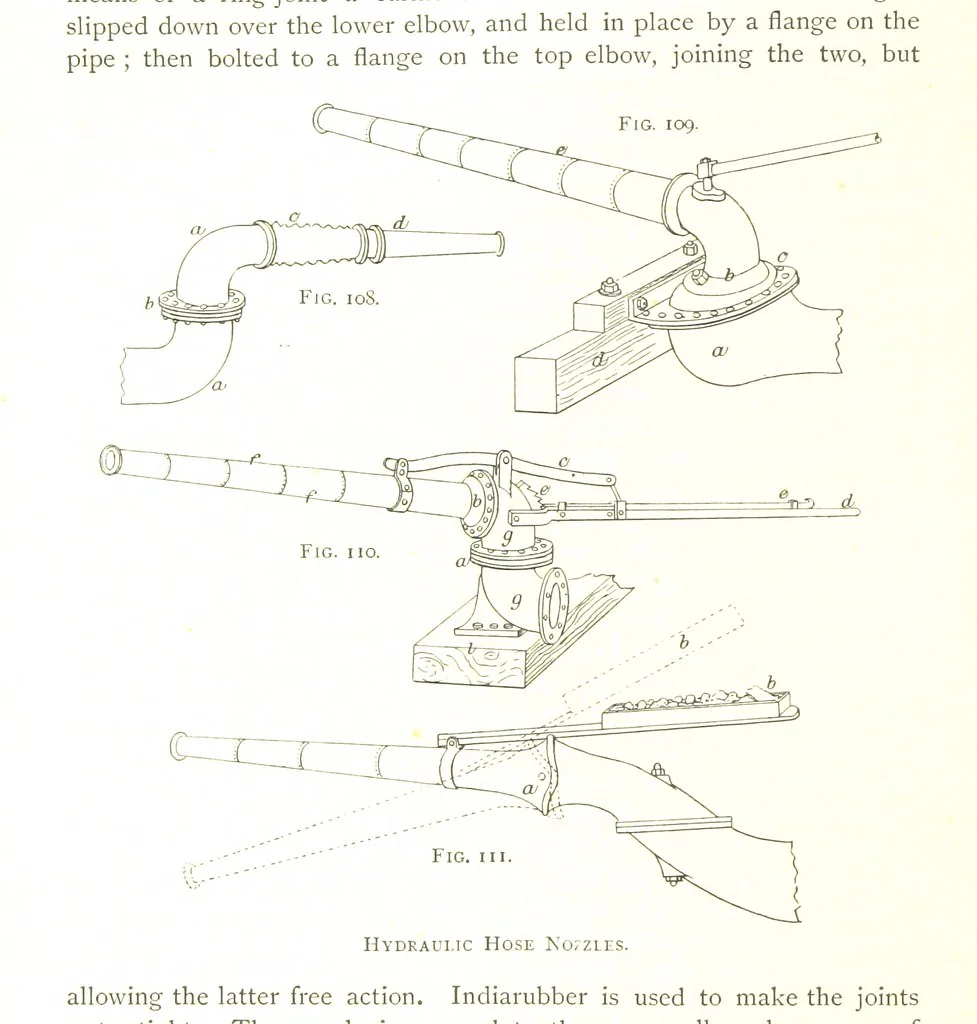 An illustration from Gold: its occurrence and extraction. Embracing the geographical and geological distribution ... of gold-bearing rocks; ... a bibliography of the subject; and a glossary of English and foreign technical terms ... With ... maps, etc, 1882, leaf 1022
