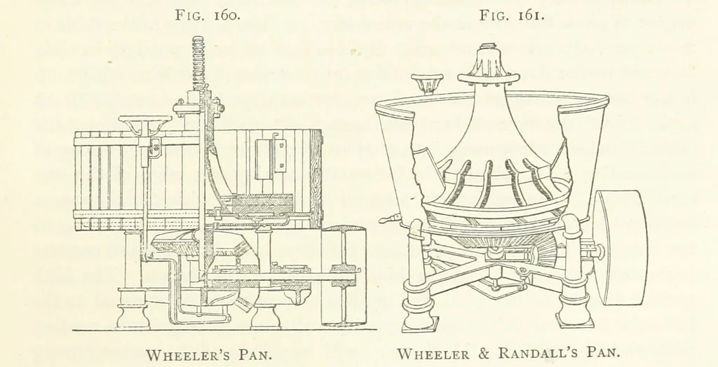 An illustration from Gold: its occurrence and extraction. Embracing the geographical and geological distribution ... of gold-bearing rocks; ... a bibliography of the subject; and a glossary of English and foreign technical terms ... With ... maps, etc, 1882, leaf 1105