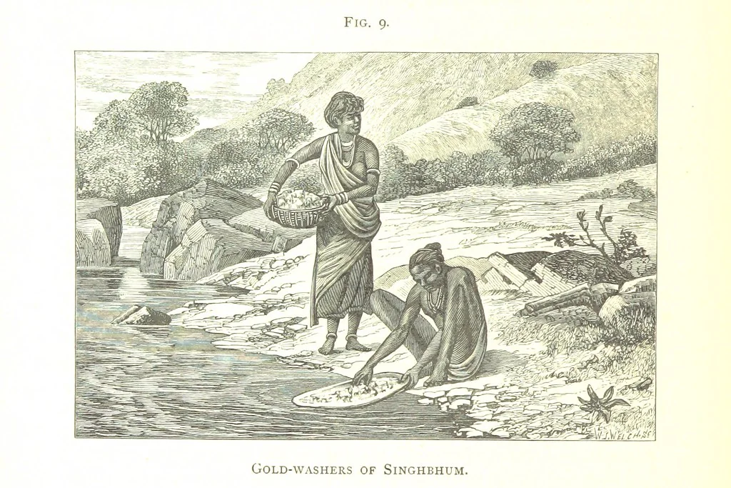 An illustration from Gold: its occurrence and extraction. Embracing the geographical and geological distribution ... of gold-bearing rocks; ... a bibliography of the subject; and a glossary of English and foreign technical terms ... With ... maps, etc, 1882, leaf 376